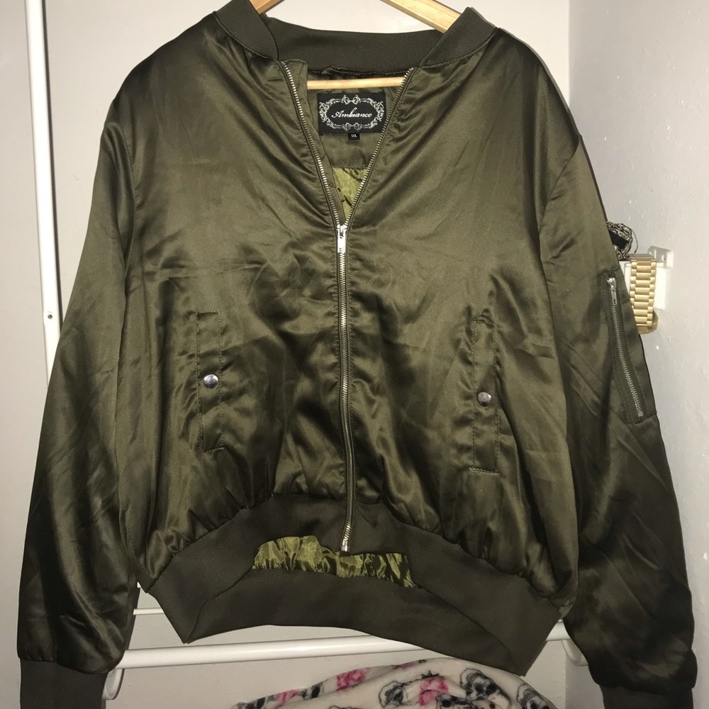 Women’s Army Green Bomber Jacket